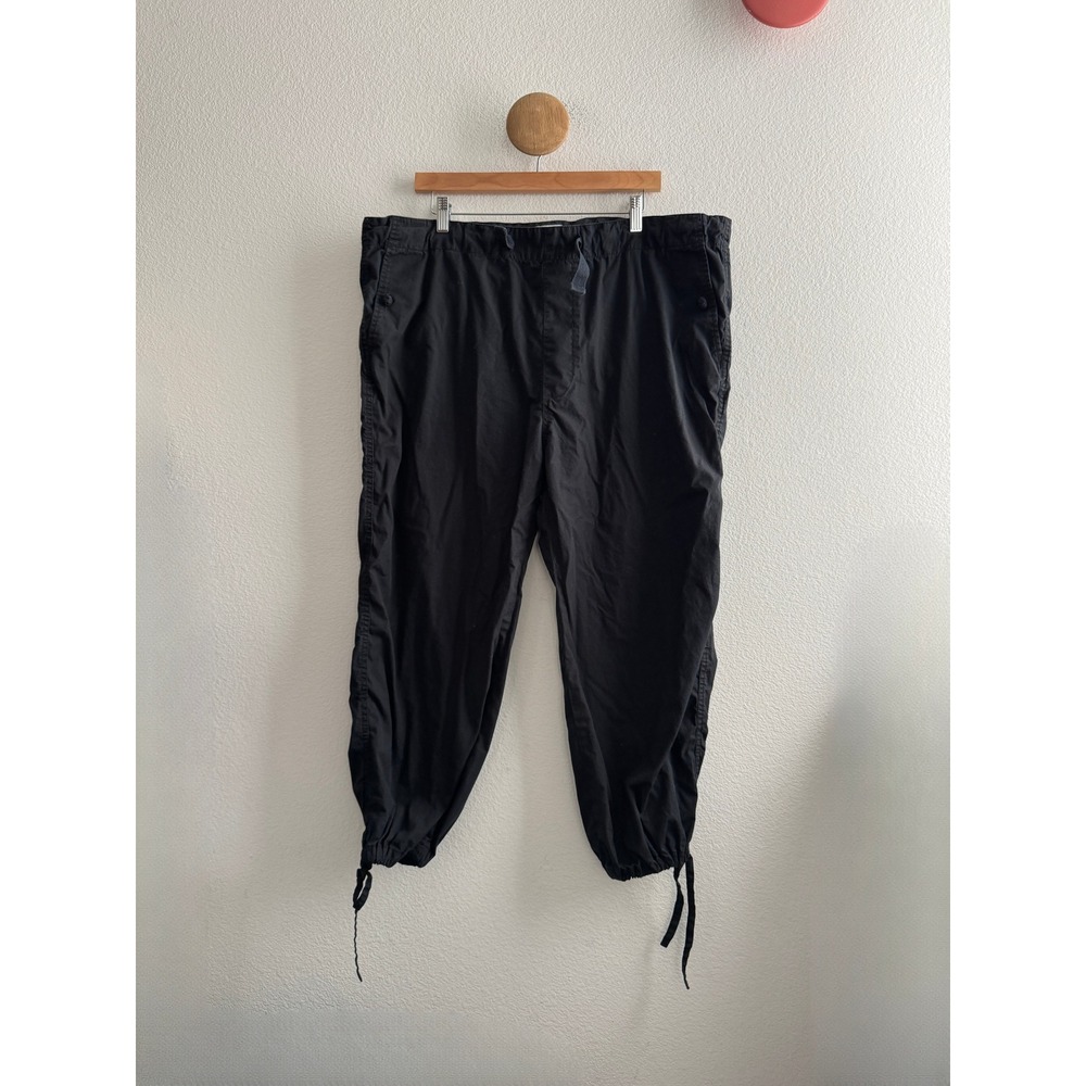 Beams Boy Japan Women Black Cotton Cropped Drawstring Pants Trousers
